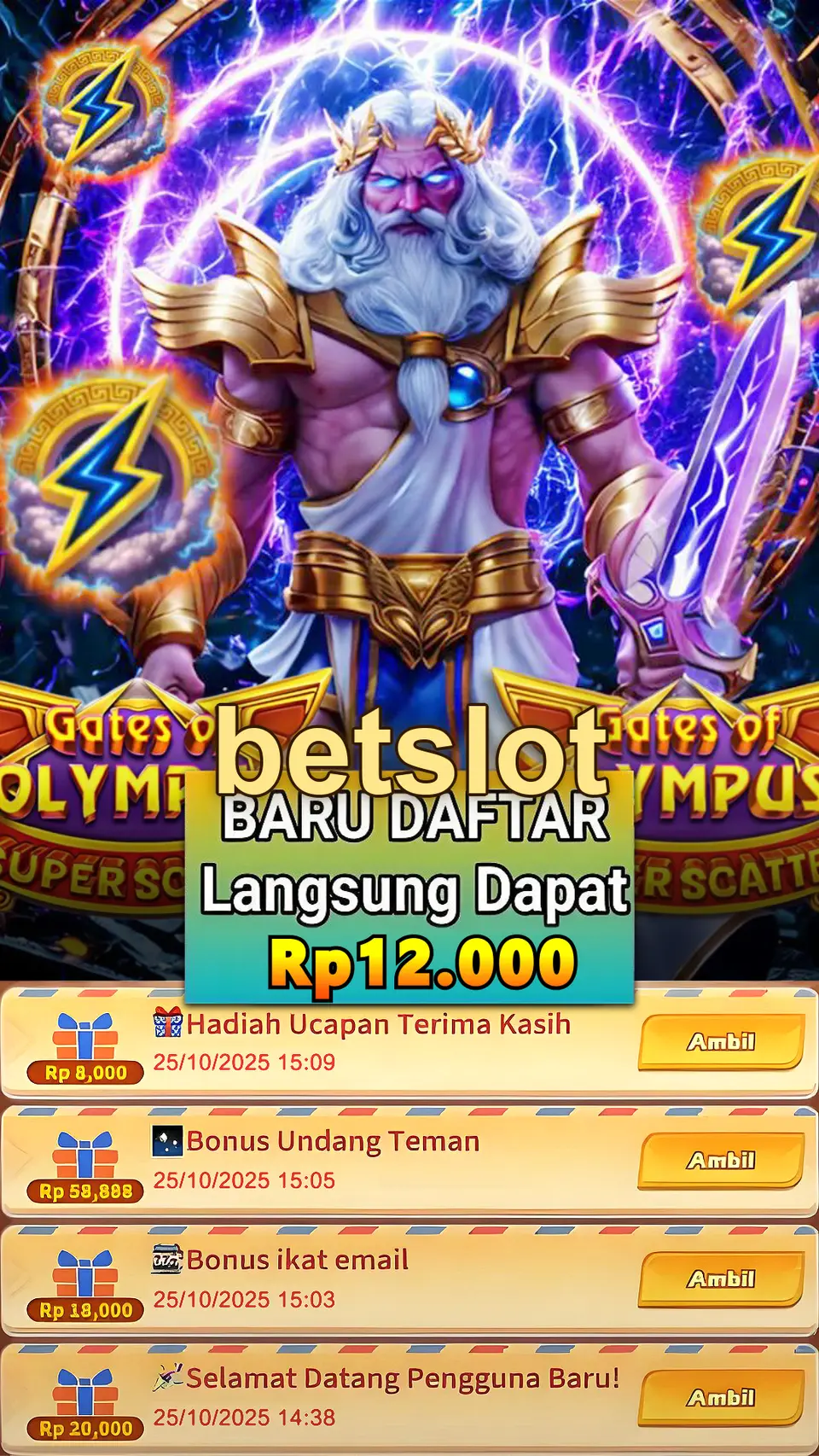 betslot Tangkapan Layar - APK Resmi